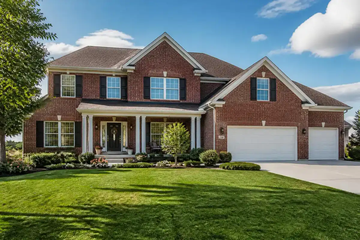 Suburban brick home exterior in Rutherford County, Tennessee